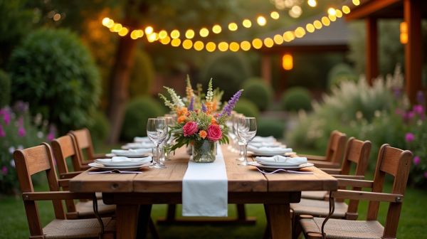 Créez un espace extérieur convivial avec une table de jardin adaptée